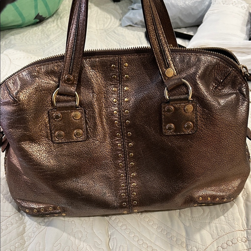 Michael Kors Metallic Brown Satchel